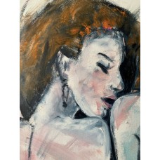 Two figures – trust | Oil painting with oil and acrylic on canvas 75*95 cm, by artist Marina Stognieva